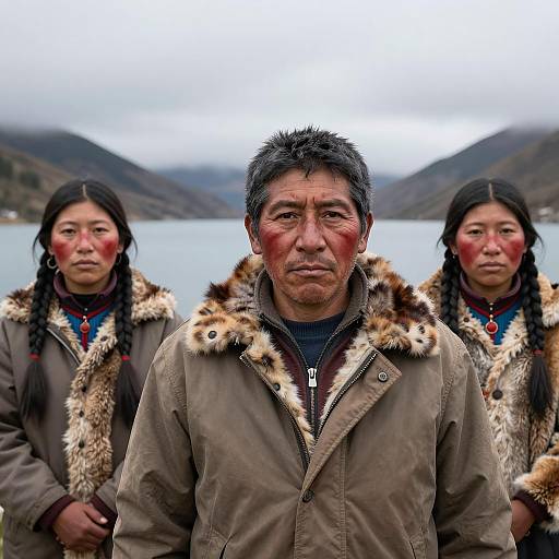 Indigenous Gathering by Serene Lake