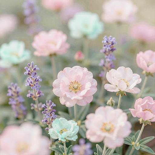 Dreamy Pastel Flower Garden