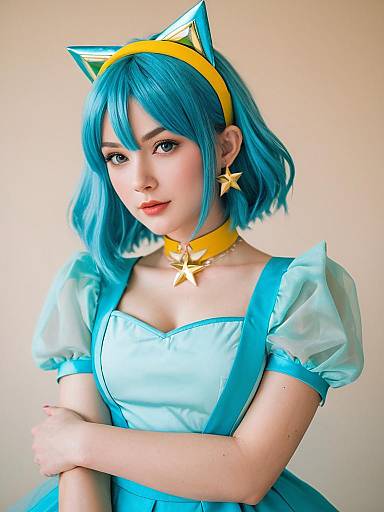 Lifestyle costume photo of Cure milky. Cosplay clothes