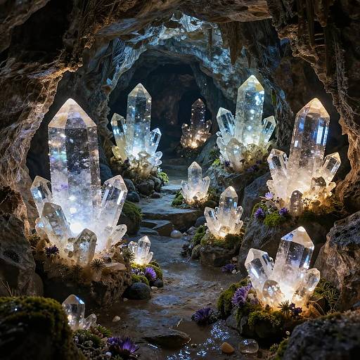 Glowing Crystal Cave Labyrinth