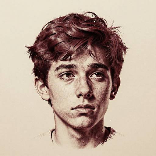 3D Fingerprint Forming Thoughtful Face