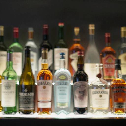 Abstract Blurry Liquor Shelf