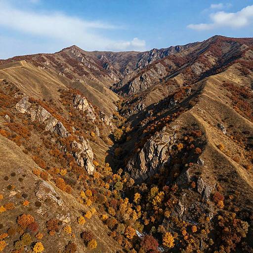 Autumn Aerial View of Zagros Mountains