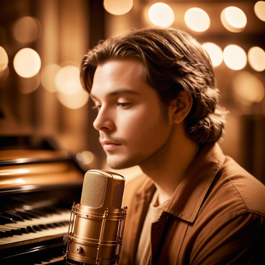 Cinematic Sepia Portrait of a Musician