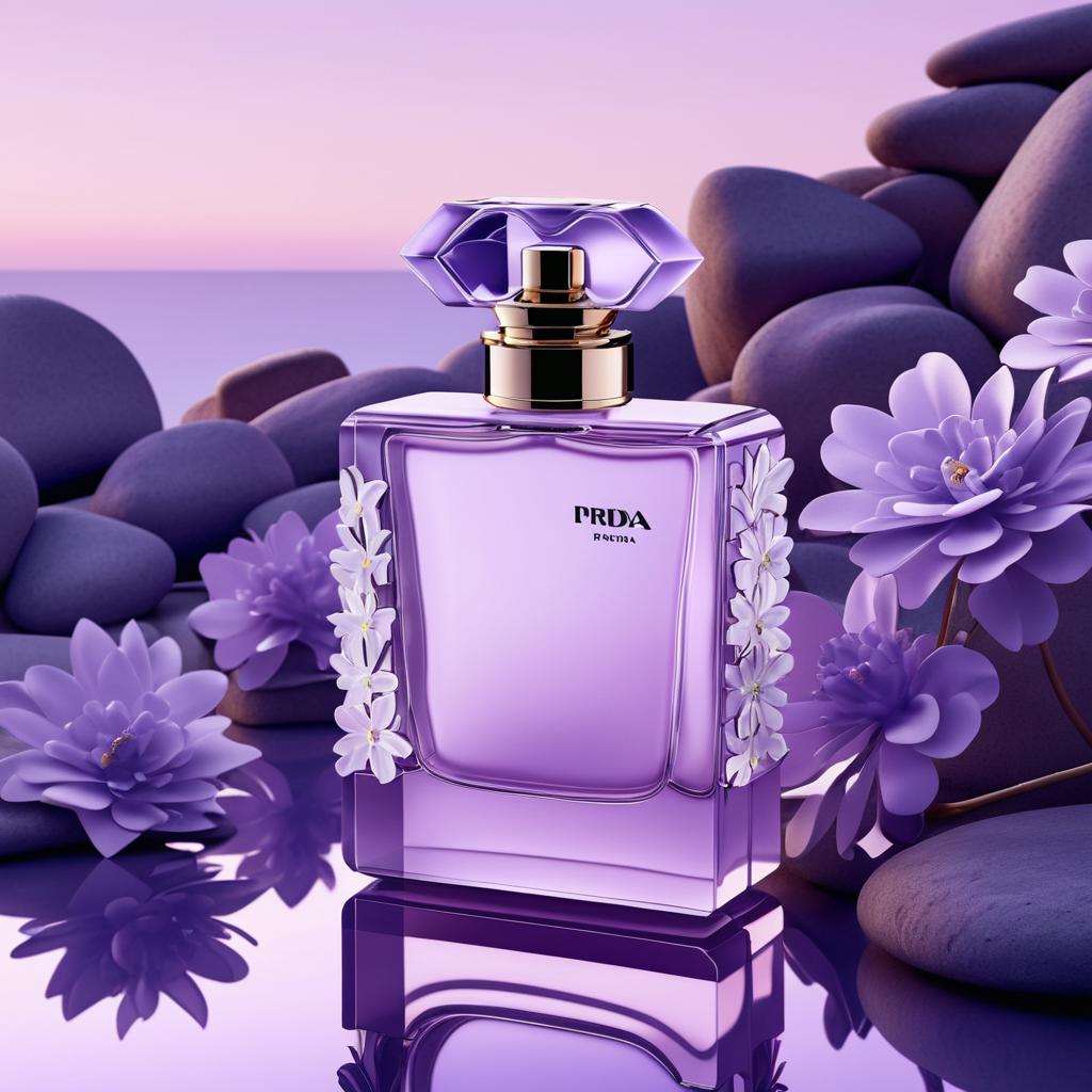 Elegant Floral Design for Prada Perfume