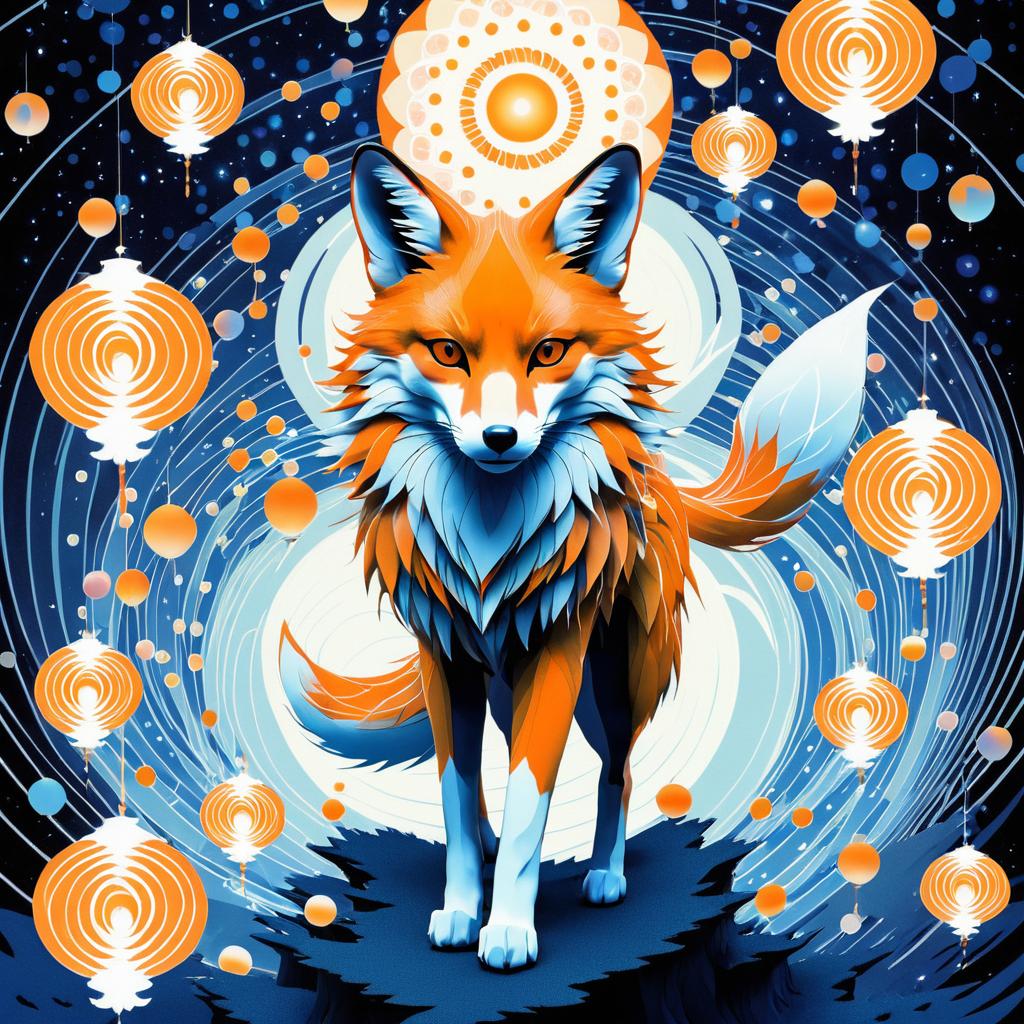 Surreal Kitsune: A Mystical Fox Spirit