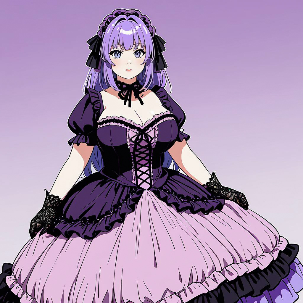 Elegant Gothic Lolita in Twilight Haze