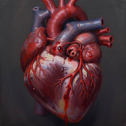 Hyper-Realistic Bleeding Human Heart