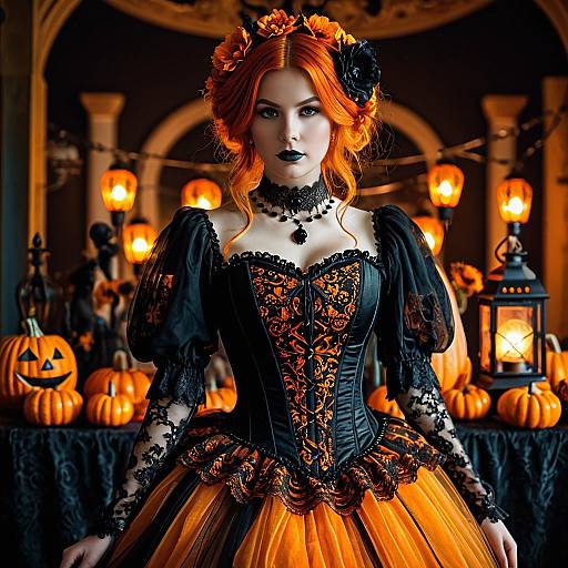 Victorian Halloween Dance Dress Fantasy