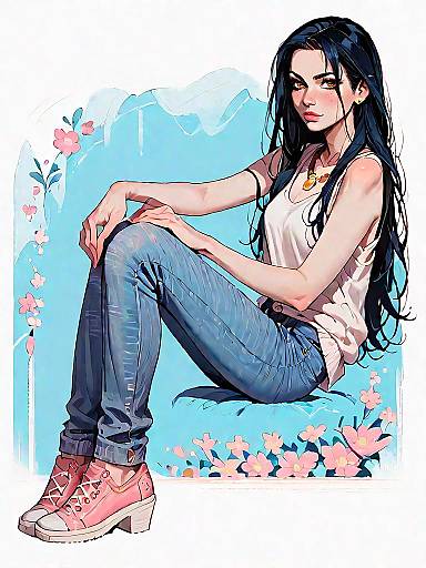 Casual Woman in Maroon Cardigan Outfit