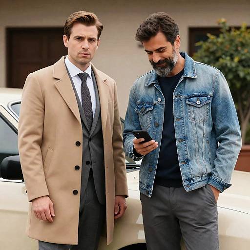 Candid Shot of Two Stylish Men