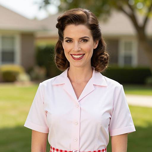 Eerie Stepford Wife in Suburbia