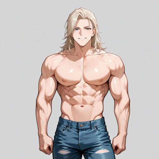 Striking Cowboy Shot of a Chiseled Male Striking Cowboy Shot of a Chiseled Male