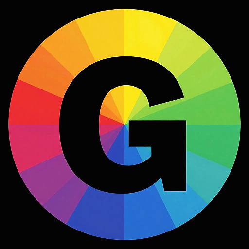 Bold G with Rainbow Gradient Circle