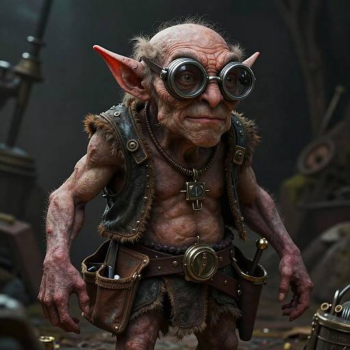 Photorealistic Goblin Engineer Masterpiece