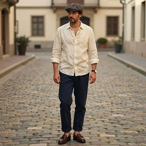 Vintage Casual Style on European Street