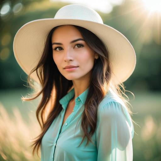 Serene Outdoor Portrait at Golden Hour