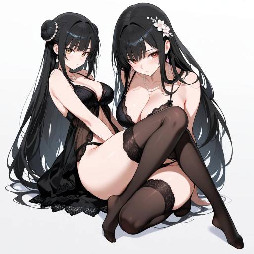 Elegant Chic Woman in Lingerie Pose Elegant Chic Woman in Lingerie Pose