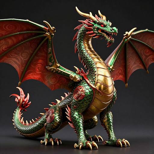 Metallic Western Dragon with Vibrant Scales