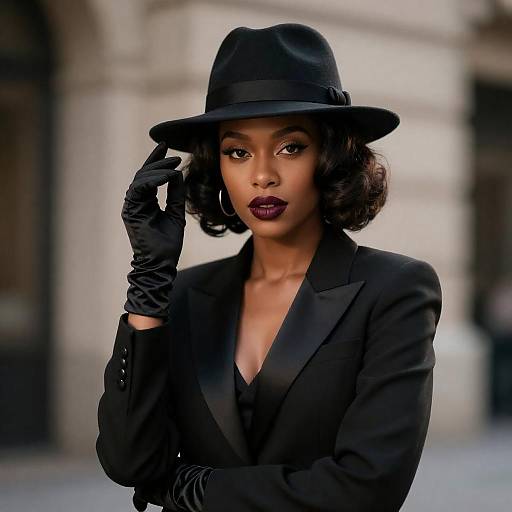 Vintage Femme Fatale: Tuxedo & Fedora