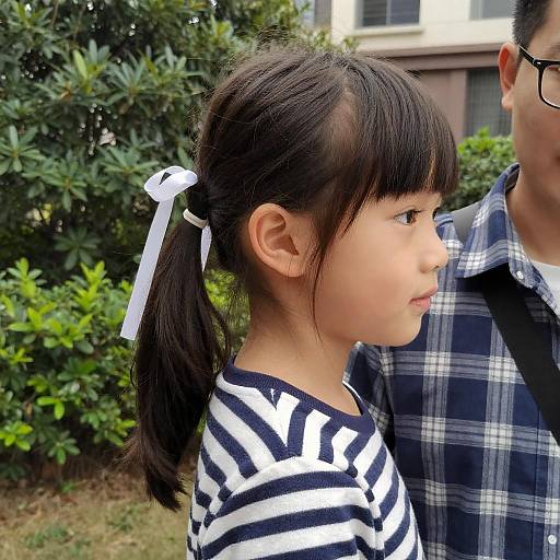 Young Girl with Pigtails in Nature