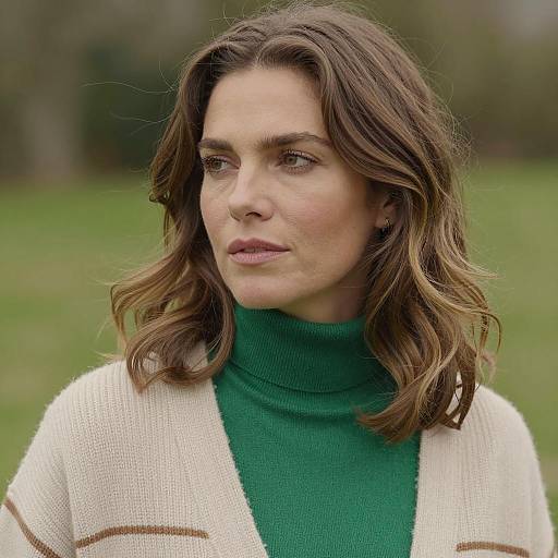 Elegant Portrait of a Woman in Green