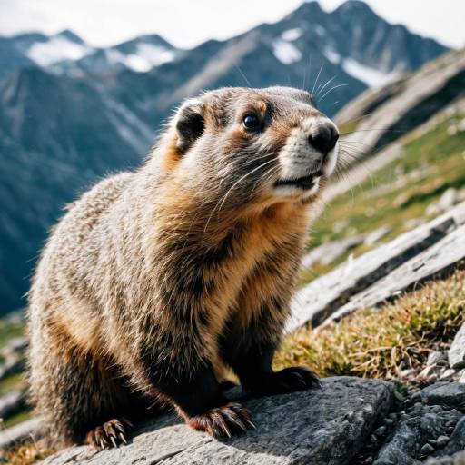 Mountain Marmot Close-Up