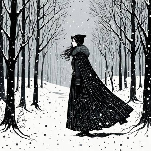 Winter Woods Heroine in Snow