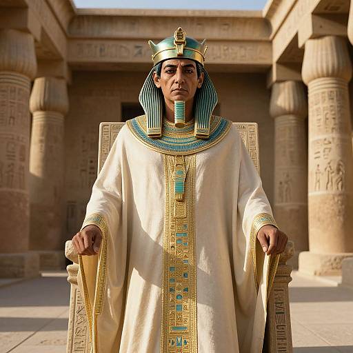 Regal Ancient Egyptian Ruler Portrait