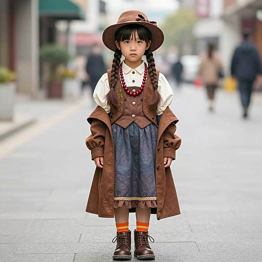 Sally Girl in Steampunk Costume Portrait