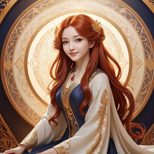 Serene Anime Goddess with Flowing Hair