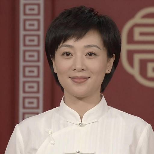 Elegant Asian Woman in Traditional Blouse