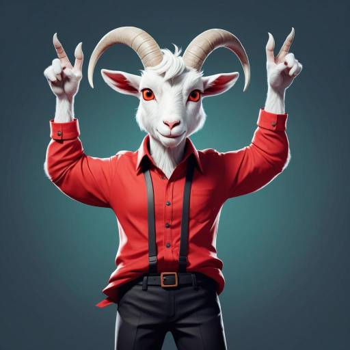 Playful Anthropomorphic Goat Character Design