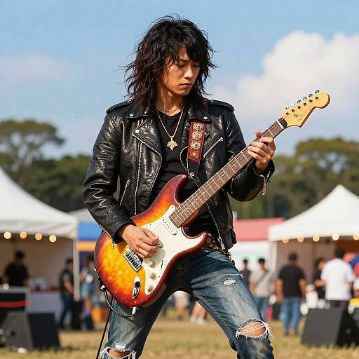 Yoko Kanno-Inspired Festival Rock Guitarist