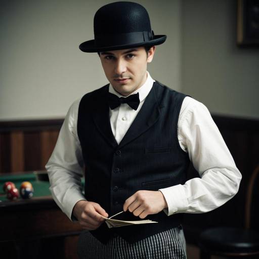 Man in Gambler Costume with Bowler Hat
