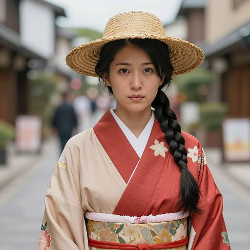Elegant Portrait in Traditional Kimono
