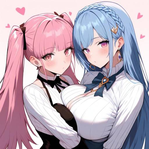 Cute Girls with Colorful Hairstyles