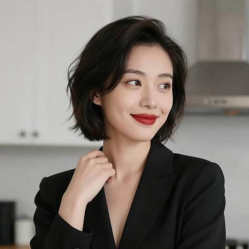 Confident Woman in Kitchen Portrait