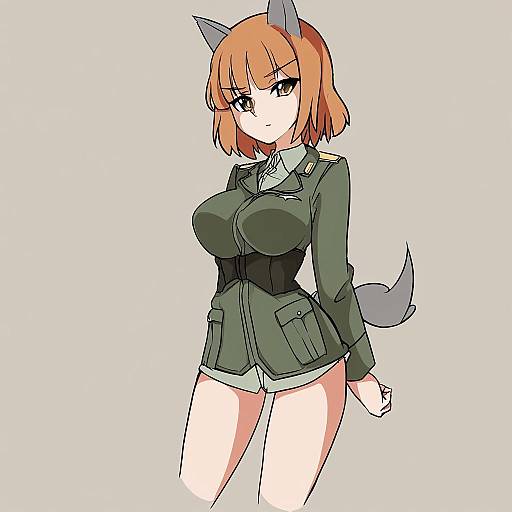 Illustration of Gundula rall, world witches series in the style of Gokuu (acoloredpencil)