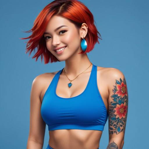 Poised Redhead in Stylish Sportswear Poised Redhead in Stylish Sportswear