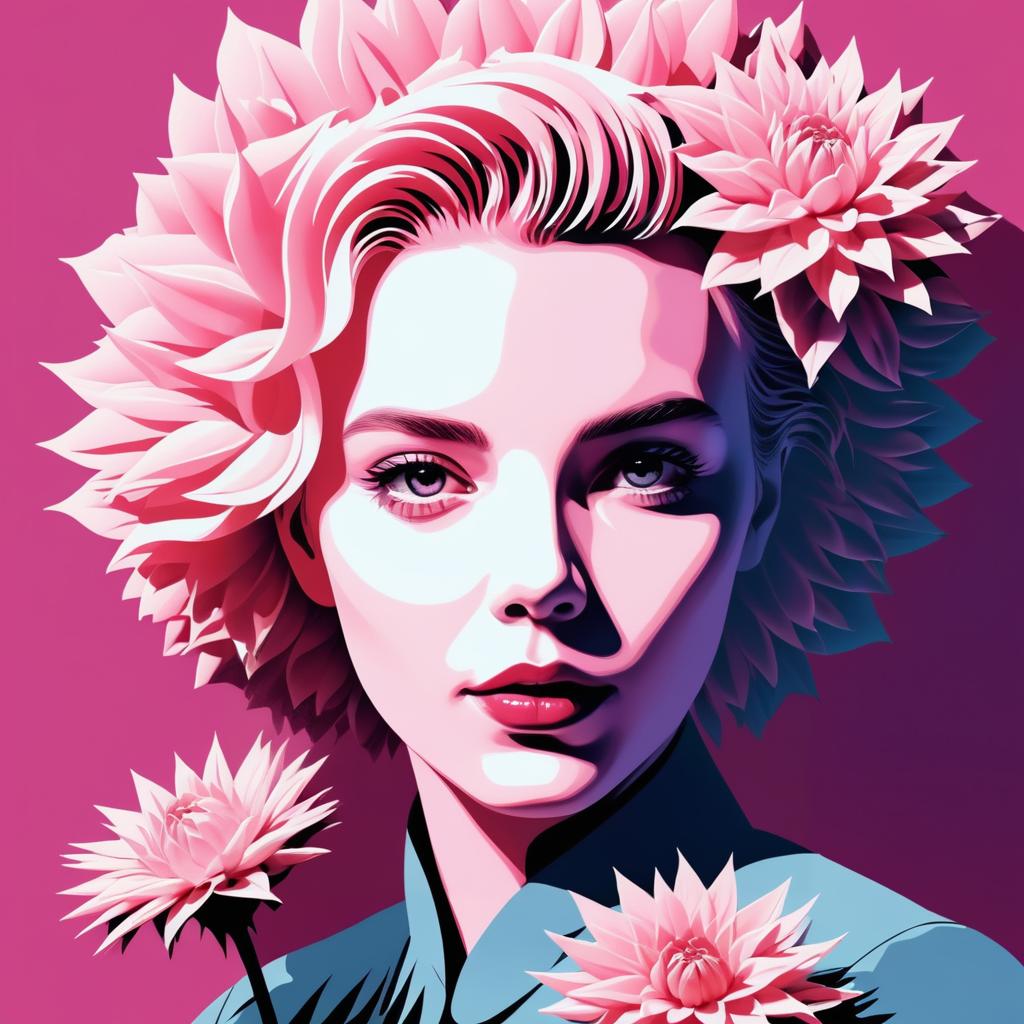 Scarlett Johansson and Dahlia in Pastel