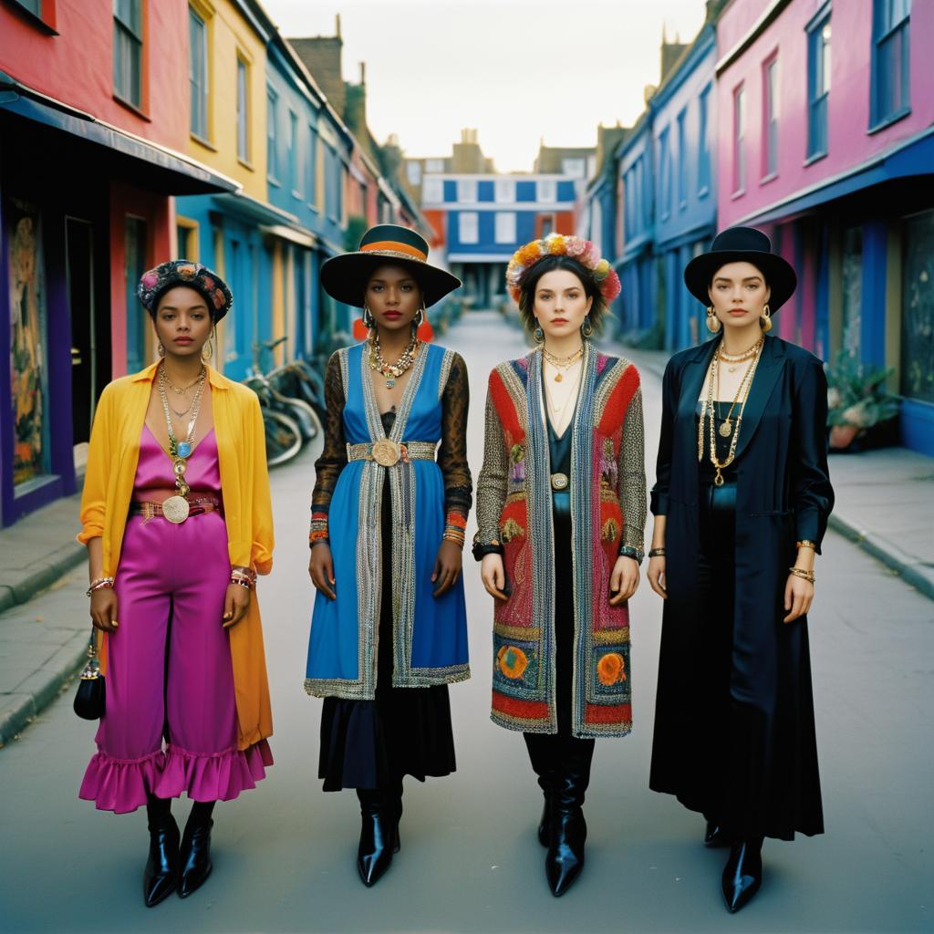 Candid 1980s Feminist Fashion Photograph