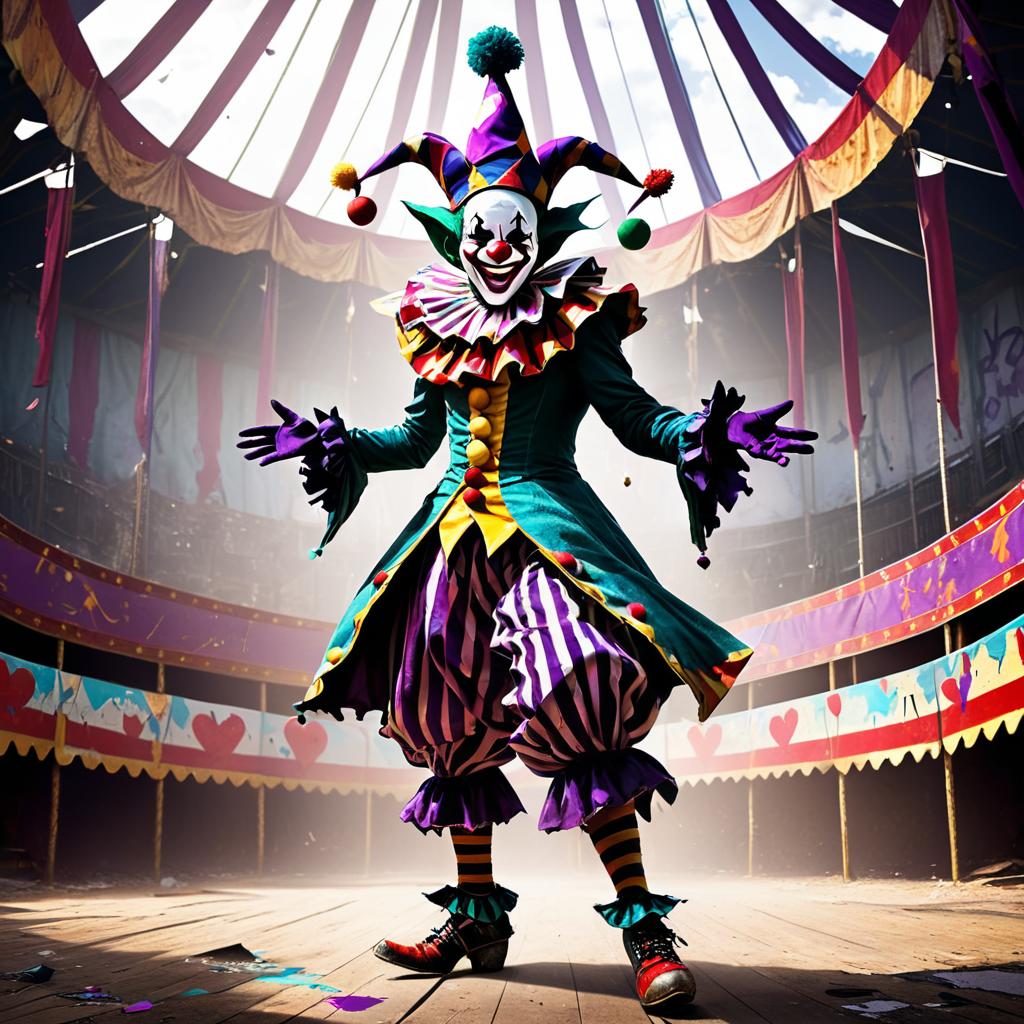 Twisted Jester on a Crumbling Stage