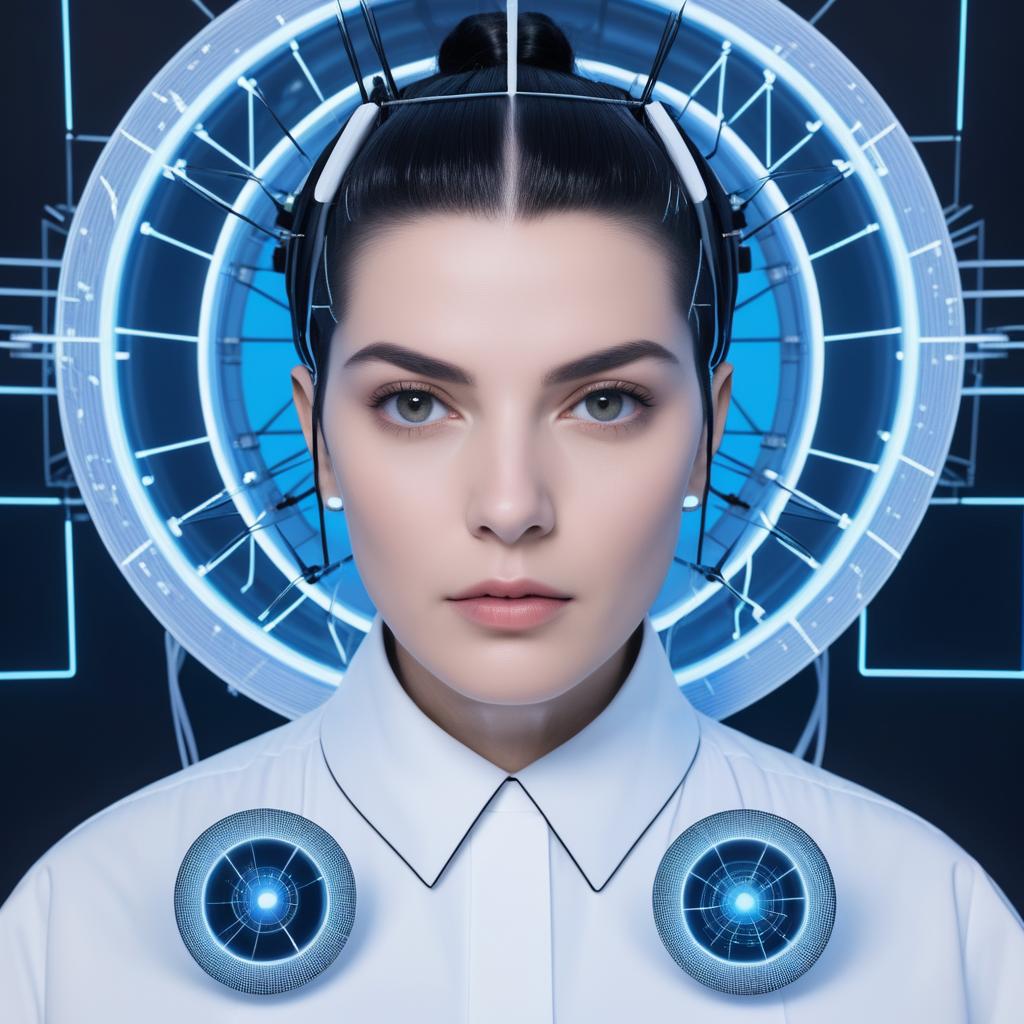 Futuristic Portrait of a Non-Binary Scientist