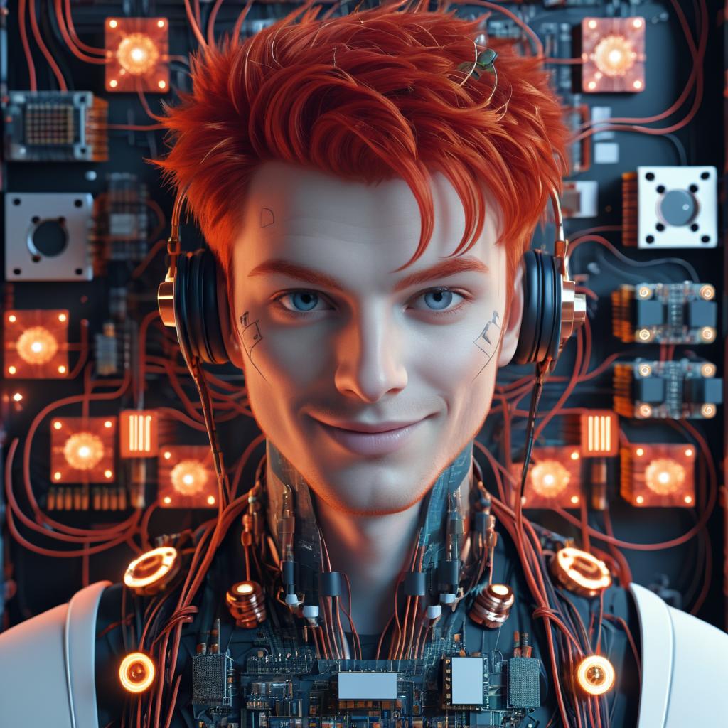 Hyperrealistic Portrait of a Male Robot