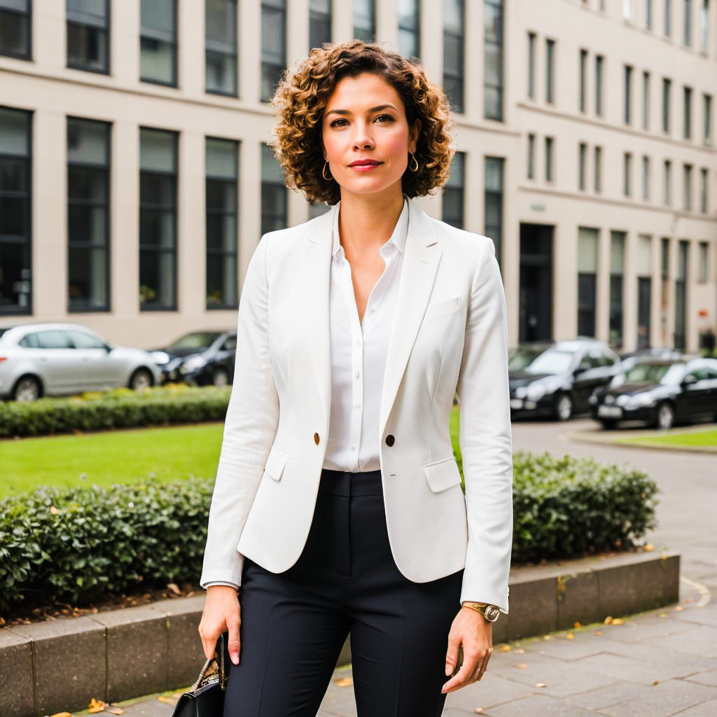 Polished Legal Analyst in Professional Attire