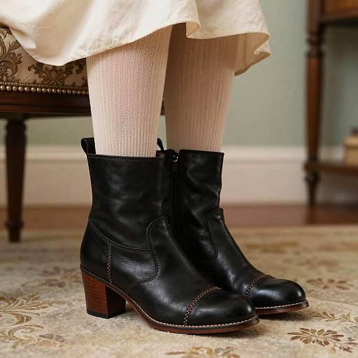 1850s Victorian Black Leather Boots