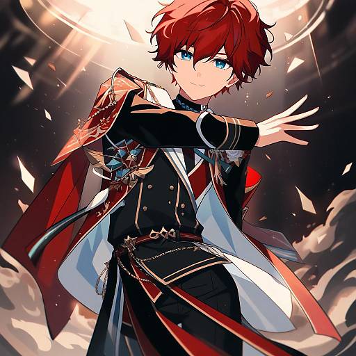 Illustration of Amagi hiiro, ensemble stars! in the style of Dev (dev0614)