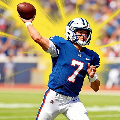 Vaporwave Quarterback Spiral Art