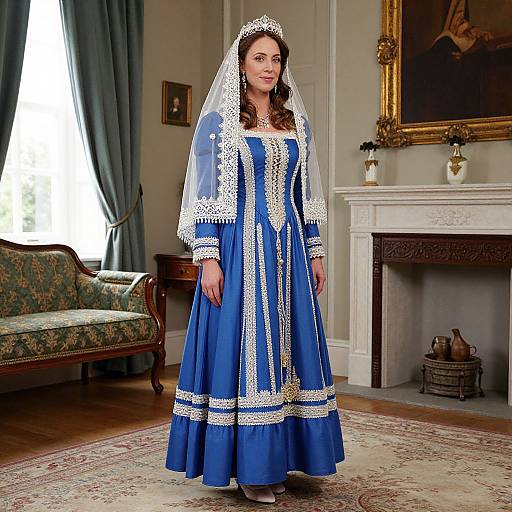 Traditional Irish Blue Wedding Dress